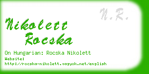 nikolett rocska business card